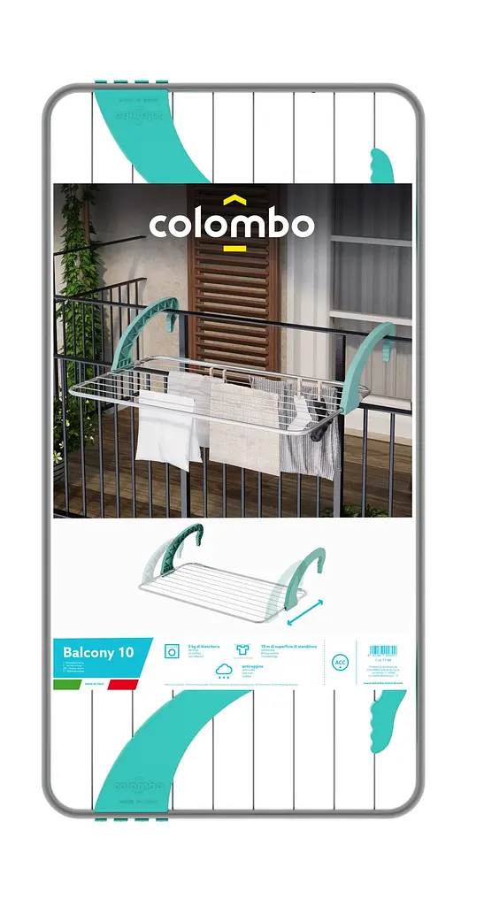 Сушарка для білизни навісна Colombo Balcony 10 (ST188) - фото 3