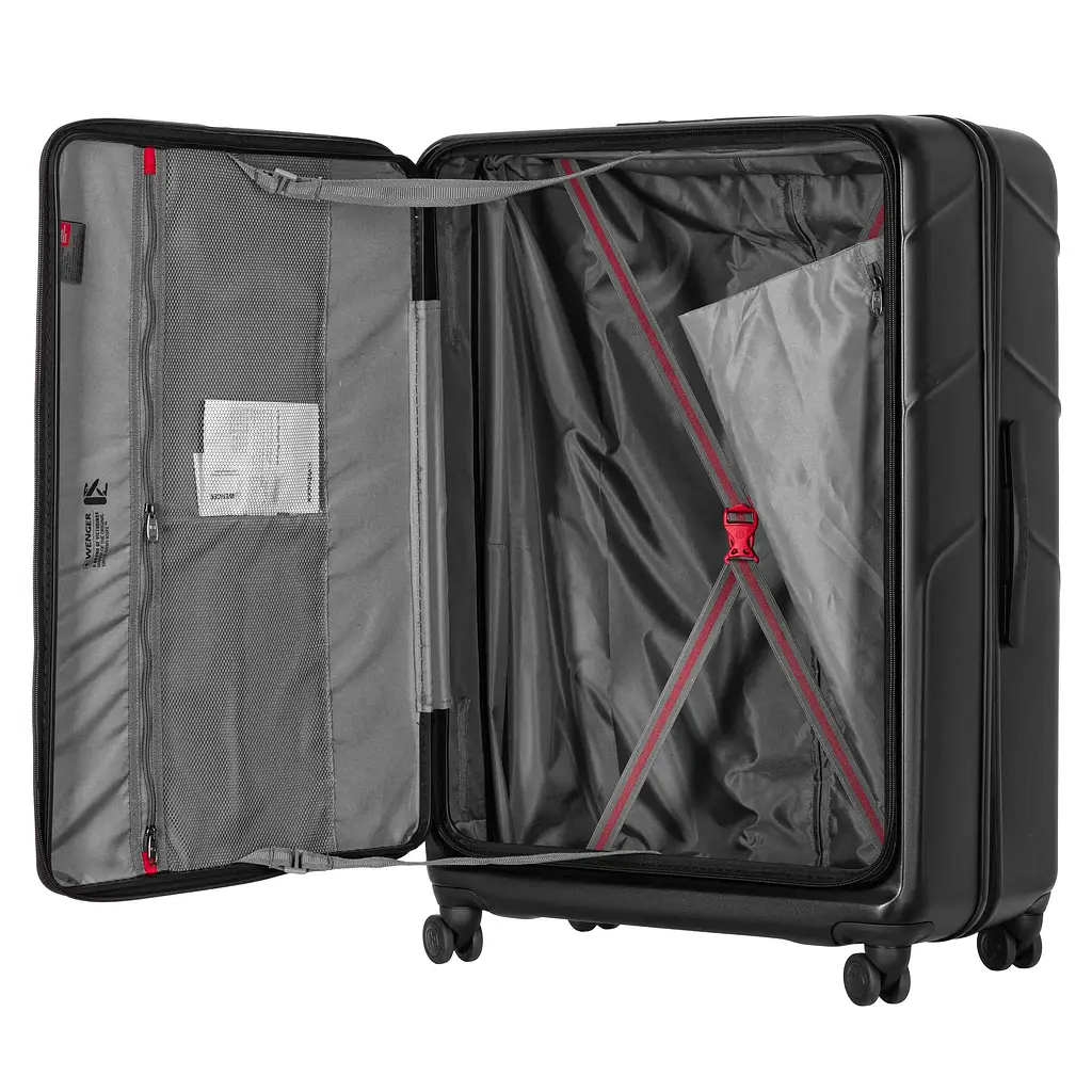 Wenger Валіза Wenger Amplix Hardside Large, велика, полікарбонат, TSA, 4 колеса, розширення, чорний - фото 9