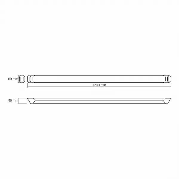 LED світильник лінійний VIDEX 72W 1.2М 5000K 220V чорний - фото 9
