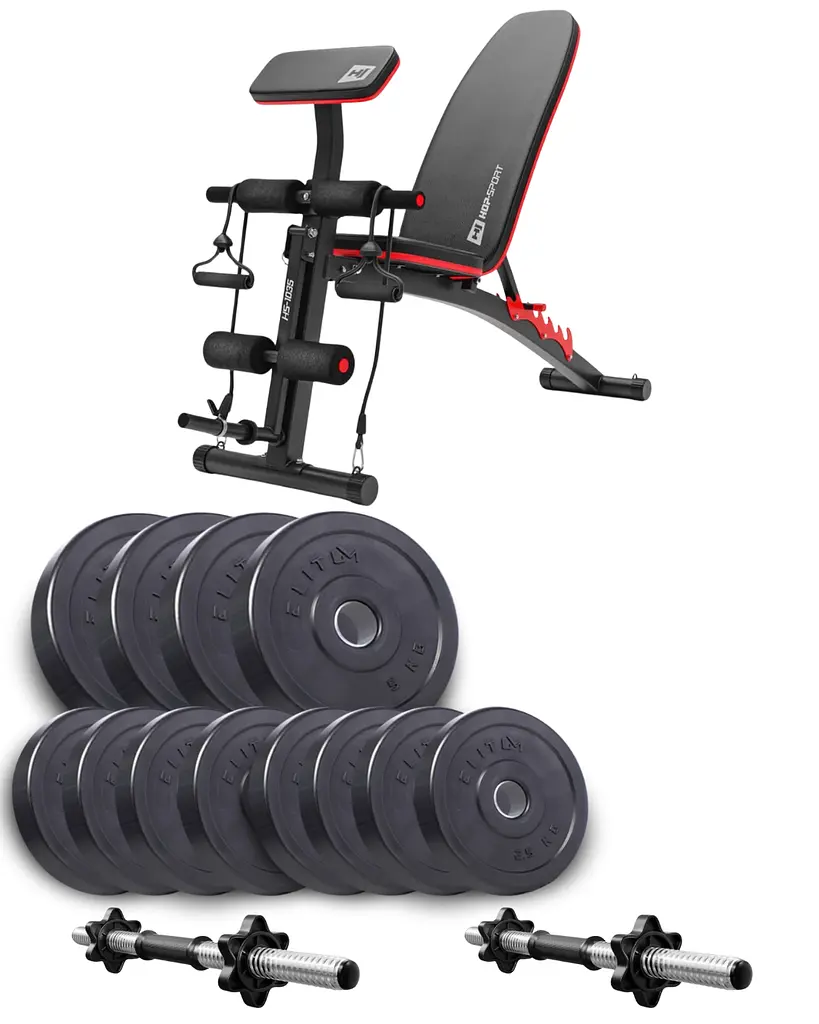 Набір Elitum Titan гантелі 2х21кг з лавою HS-1035 - фото 6
