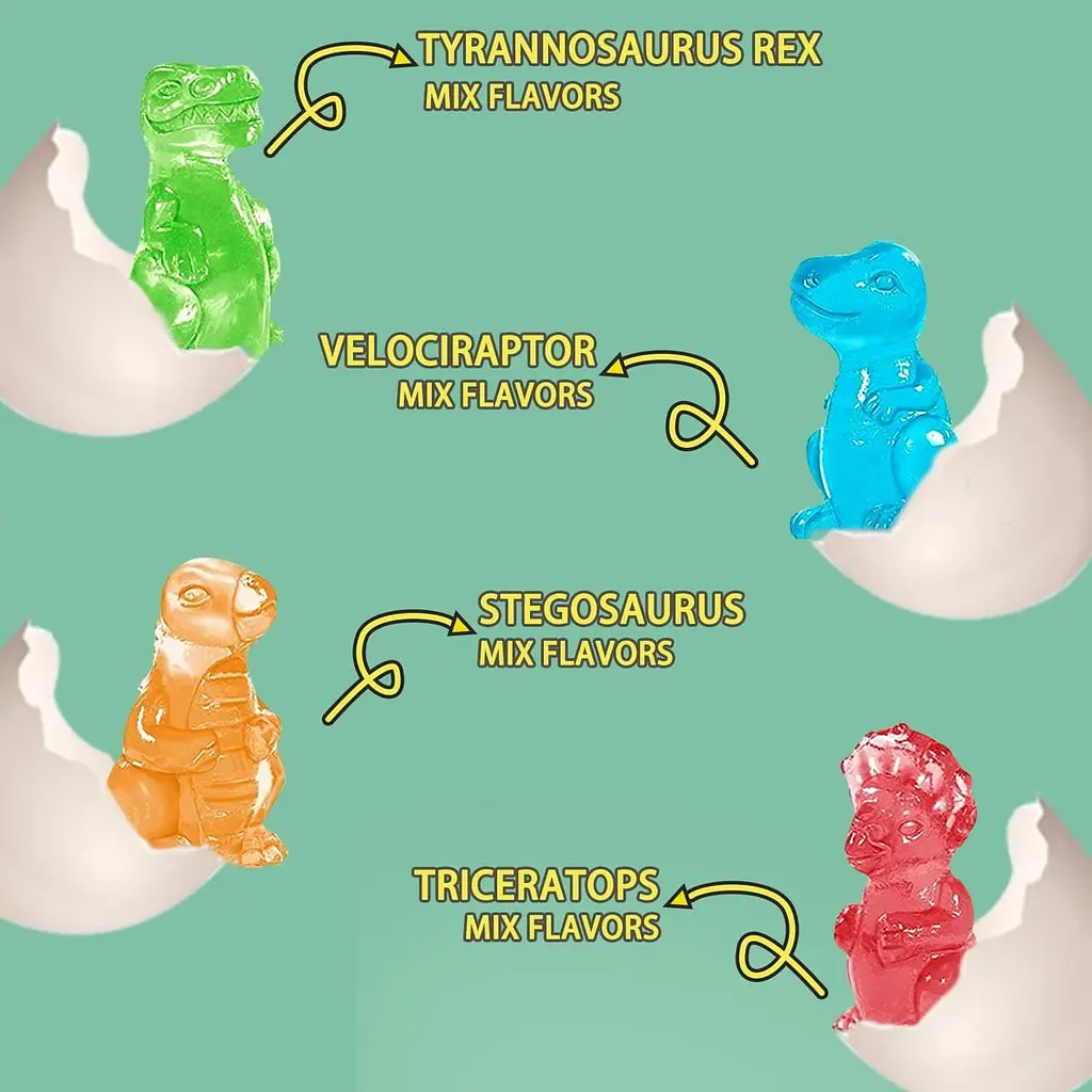 Жувальні цукерки Amos 4D Gummy Dinosaur 198г - фото 5