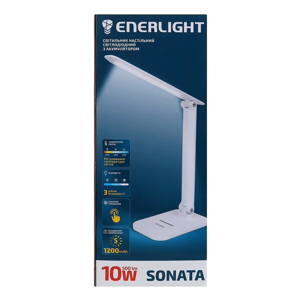 Светильник настольный светодиодный Enerlight SONATA 10W 3000-6000K с аккумулятором белый (SONATA10SMD50MW) - фото 3