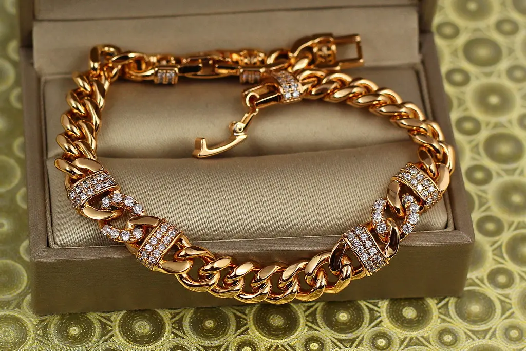 Браслет Xuping Jewelry ілюзія 17 см 8 мм золотистий