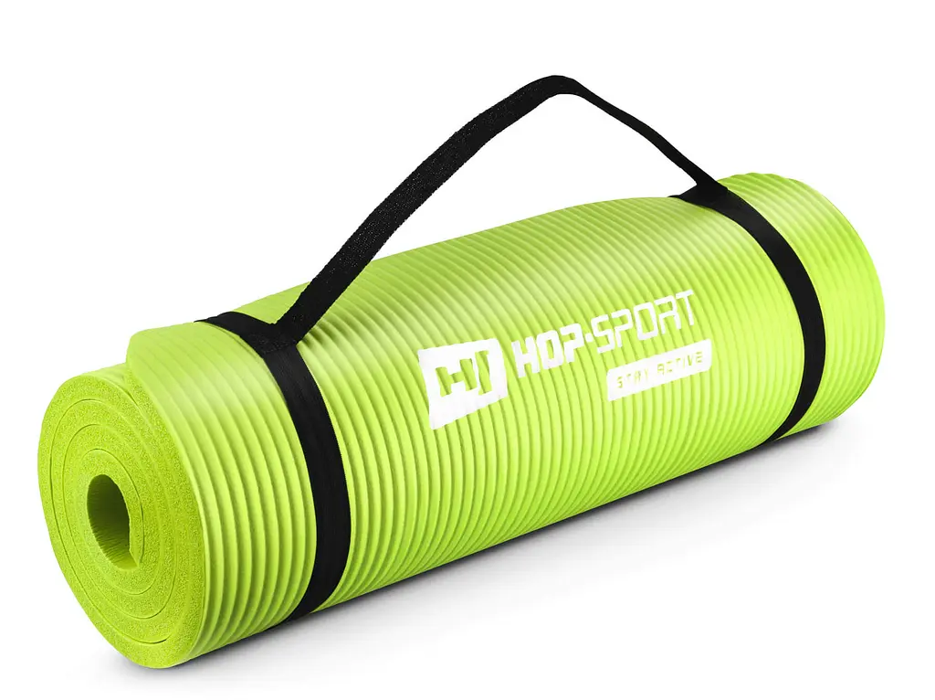 Мат для фітнесу та йоги Hop-Sport HS-N015GM 1,5см салатовий - фото 2