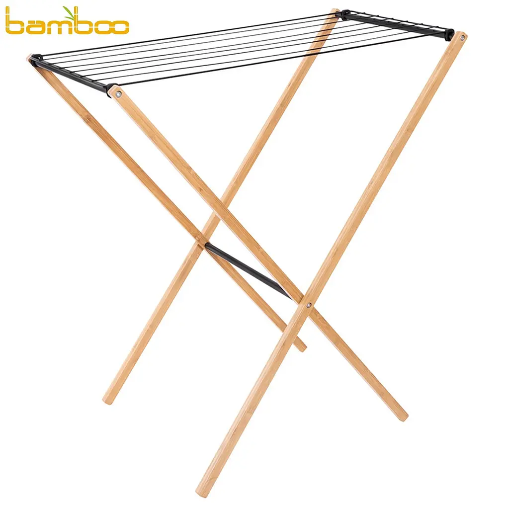 Сушарка для білизни підлогова Casa Si Bamboo Dryer S Braun (CS92303W06) - фото 7