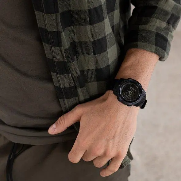 Тактичний годинник North Edge Mars Pro Black 5Bar (Чорний) - фото 5