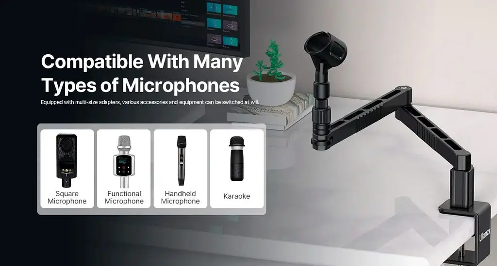 Пантограф для мікрофона Ulanzi LS26 Low Profile Microphone Arm [86252] - фото 11