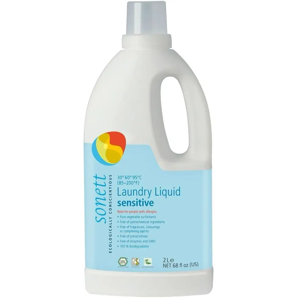 Набір Sonett : Органічний засіб для миття посуду Sonett концентрат 1 л + Органічне рідке мило Sonett нейтральне 300 мл +Органічний рідкий засіб для прання Sonett Sensitive концентрат 2 л - фото 3