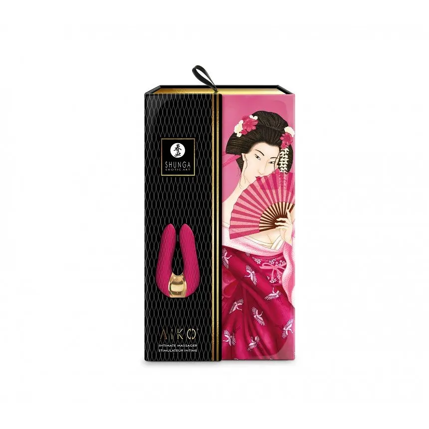 Вібромасажер Shunga - Aiko Intimate Massager, 10.8х6.5 см (малиновий) - фото 7