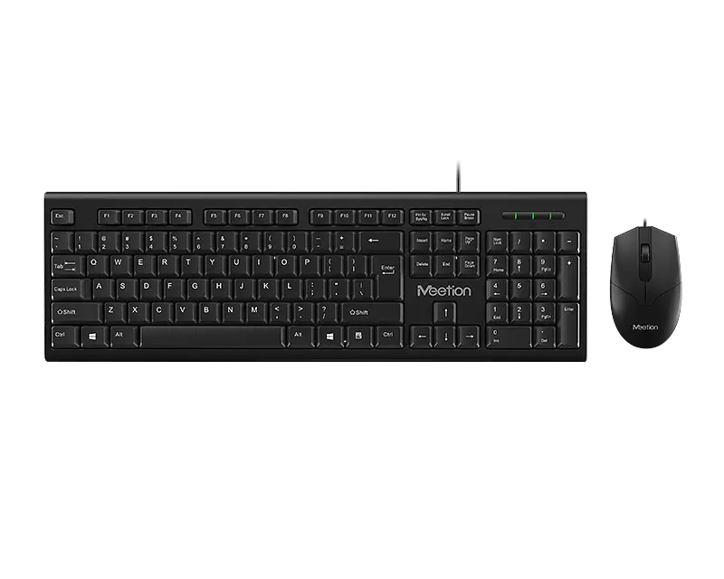 Набор комбо 2-в-1 клавиатура мышь MeeTion MT-C100 Keyboard and Mouse USB Corded RU/EN раскладки - фото 2