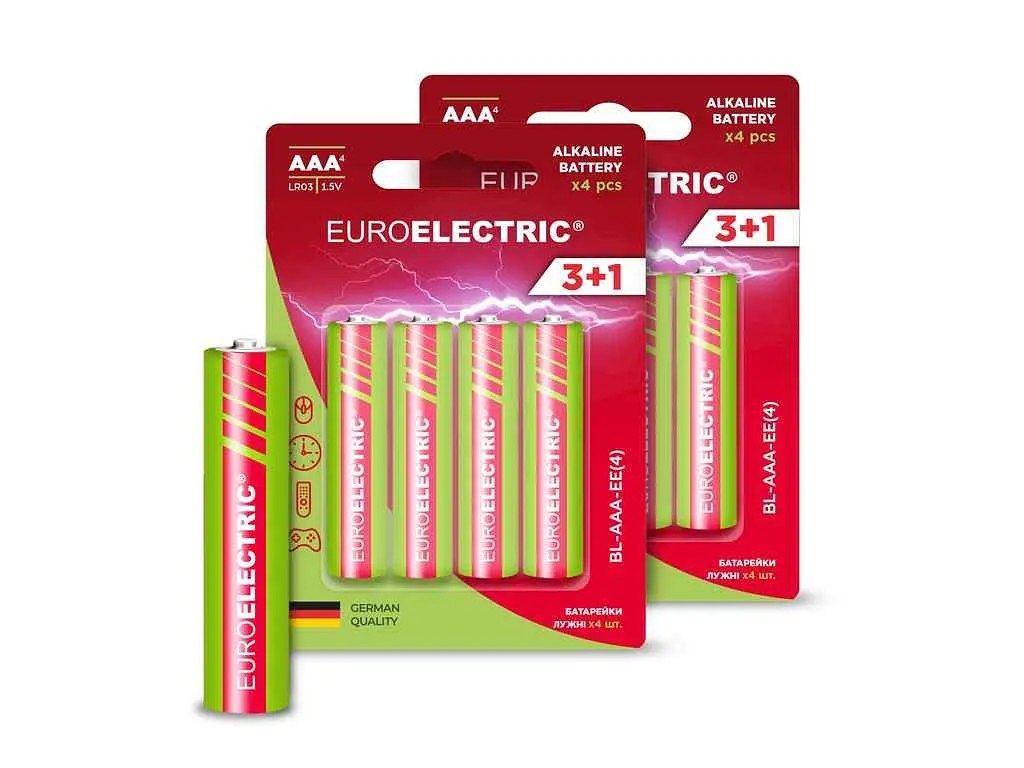 Батарейка лужна EUROELECTRIC LR03/AAA 4шт 1,5V blister - фото 4