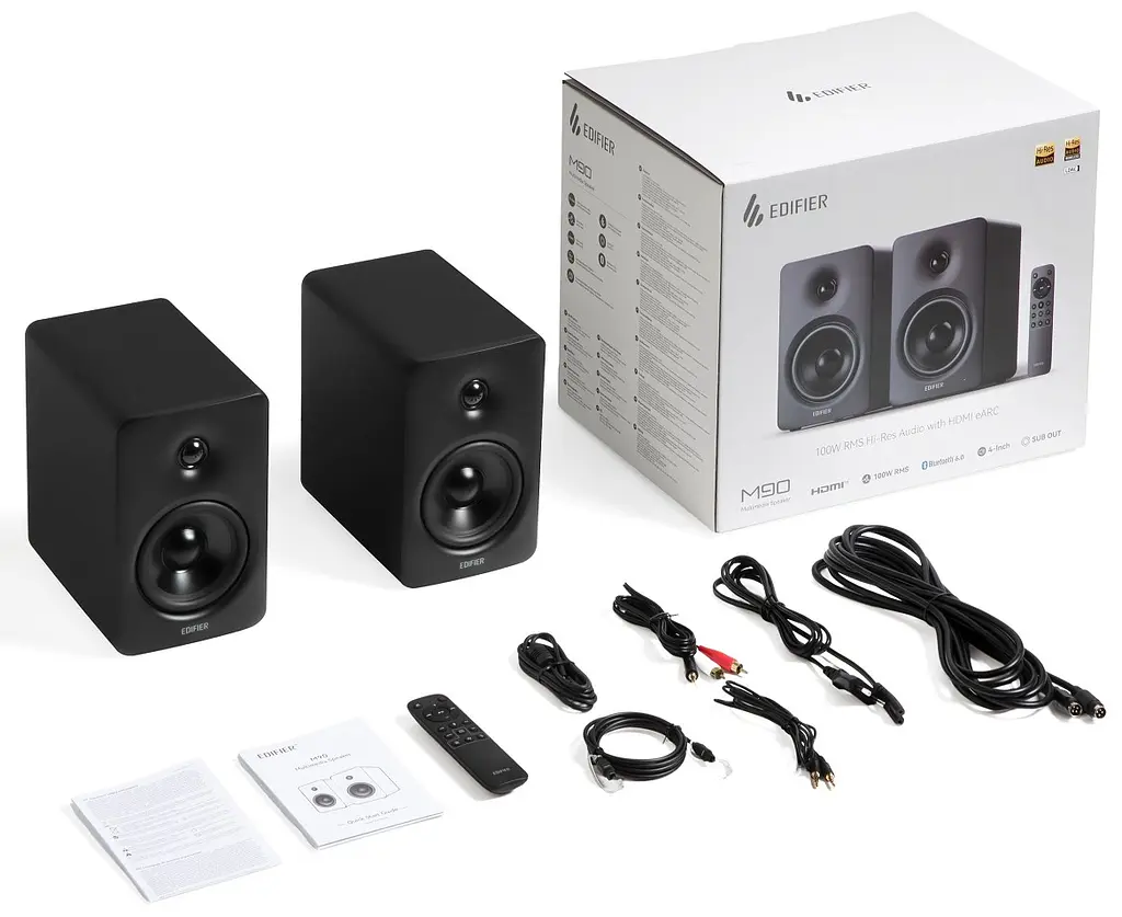 Активні колонки Edifier M-90B 100W Hi-Res, HDMI, Optical, USB-C, AUX, Bluetooth Black - фото 6