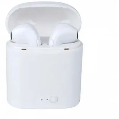 Бездротові блютуз навушники TWS i7 Mini з боксом для заряджання White (au043-hbr) - фото 4