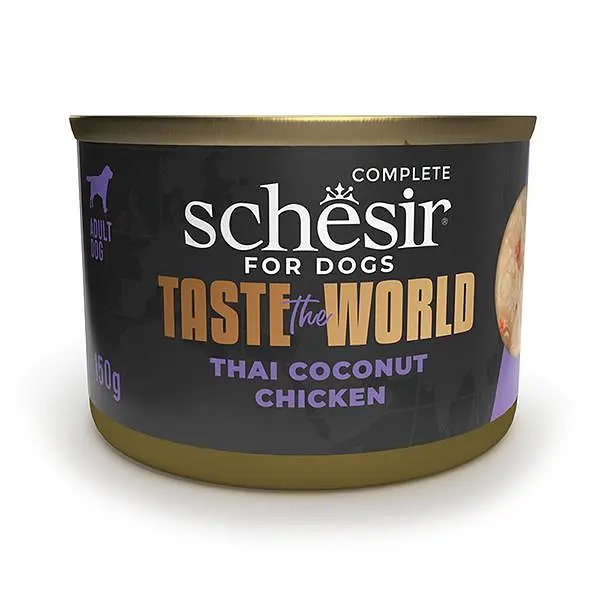 Вологий корм Schesir Taste the World Chicken Thai Шезір курка по-тайськи консерви в бульйоні для собак 150 г (122551)