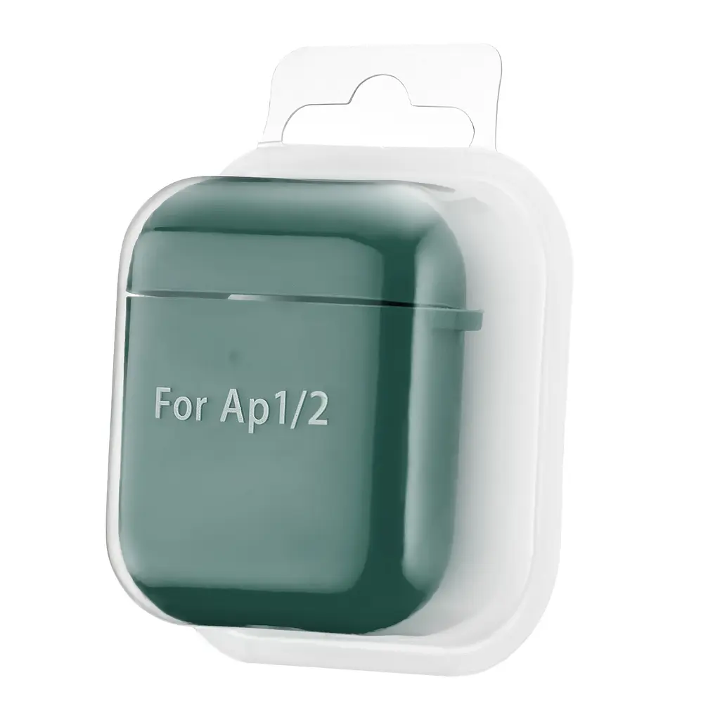 Чохол Silicone Case 2,5mm with microfiber for AirPods 1/2 Needle Green - фото 2