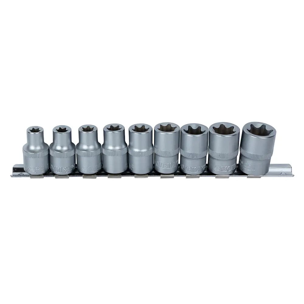 Набір насадок Sigma Torx 1/2" 9 шт на планці CrV (6086961)
