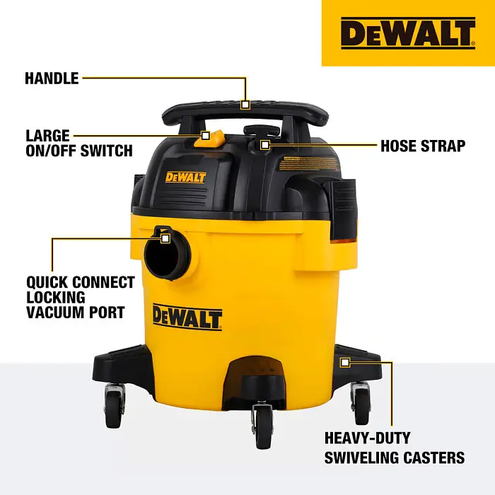 Пилосос професійний DeWalt 1050 Вт 15 кПа контейнер 20 л 62 кг - фото 4
