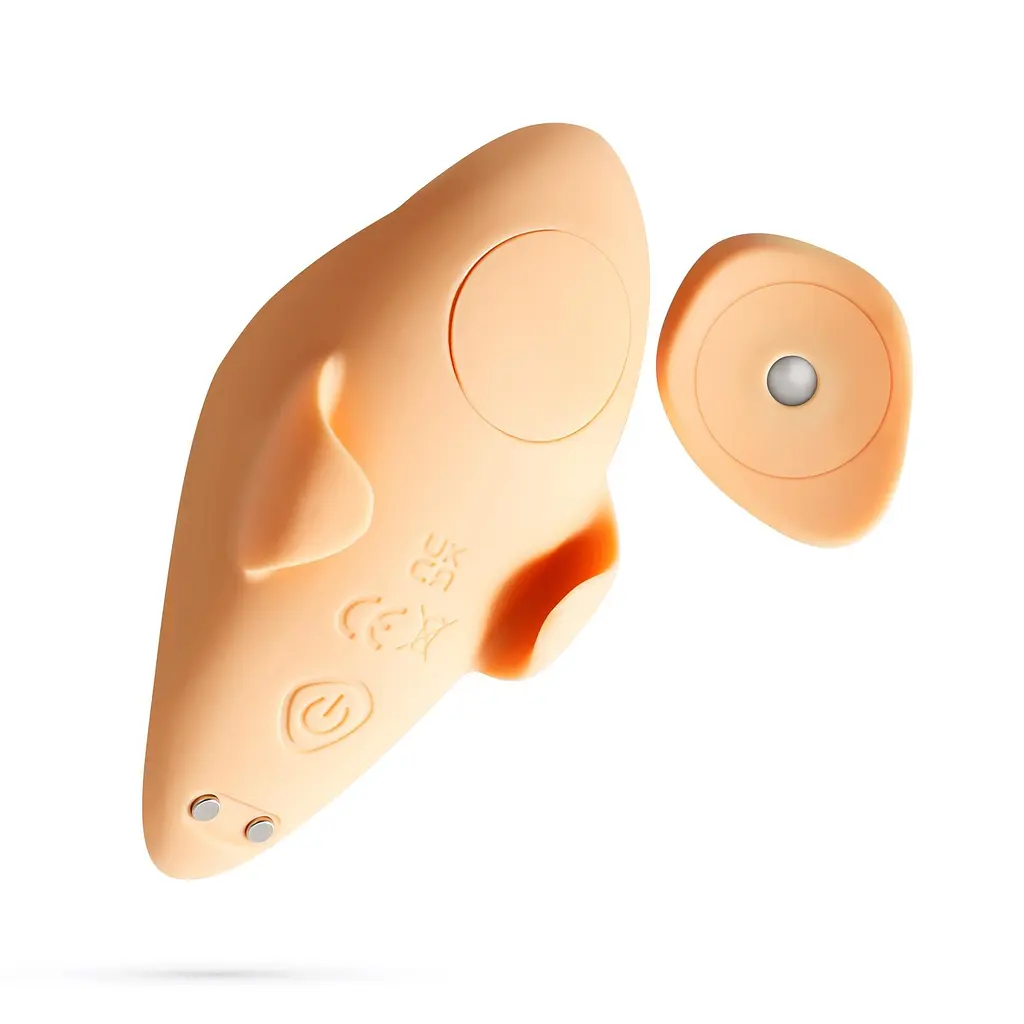 Вібратор в трусики Crushious Atlantis 8.5 см (персиковий) - фото 9