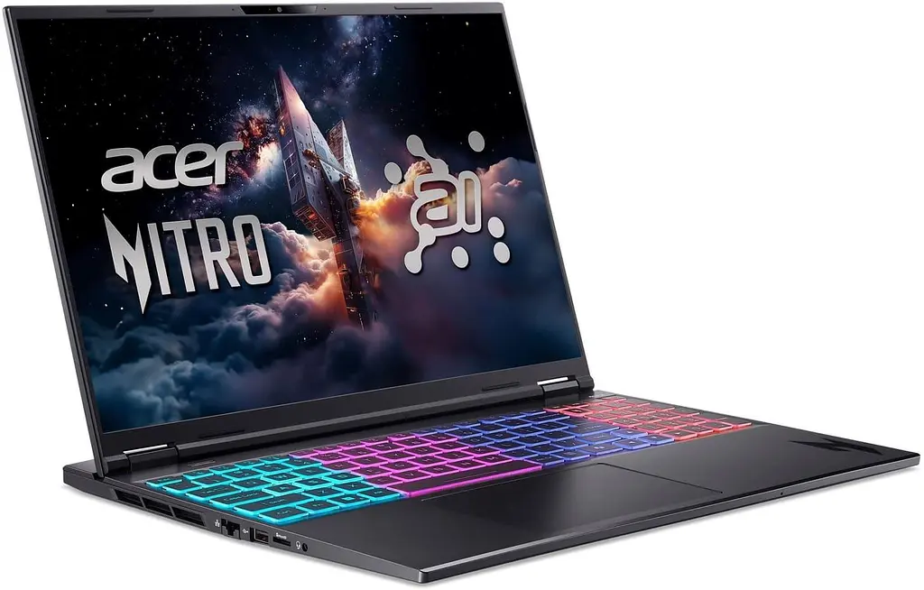 Ноутбук Acer 16 Nitro 16S AN16S-61 WQXGA IPS/AMD R7-350/32GB/1TB SSD/RTX 5070 8GB/Linux/Black (NH.QXKEU.004) - фото 2