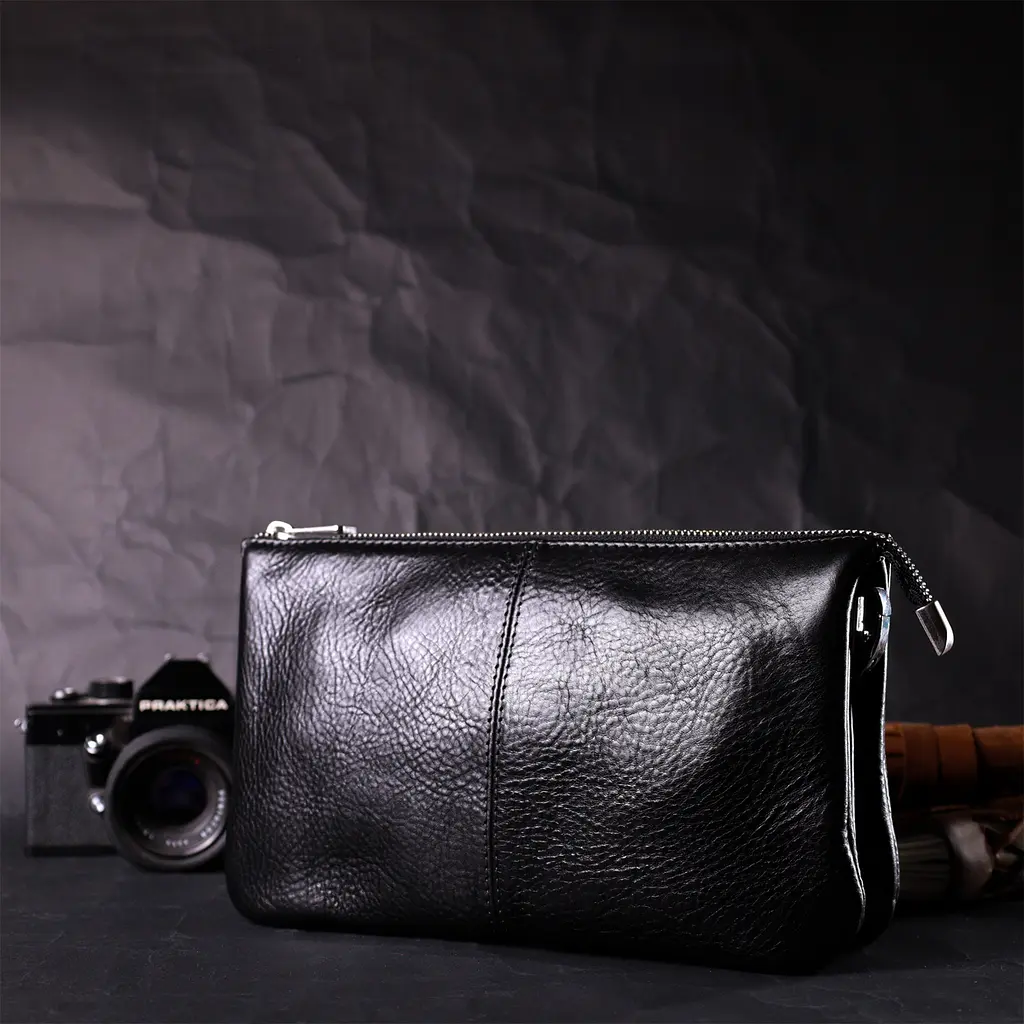 Кожаная женская сумка Grande Pelle 26х15.5х3 см sum0023601 - фото 8