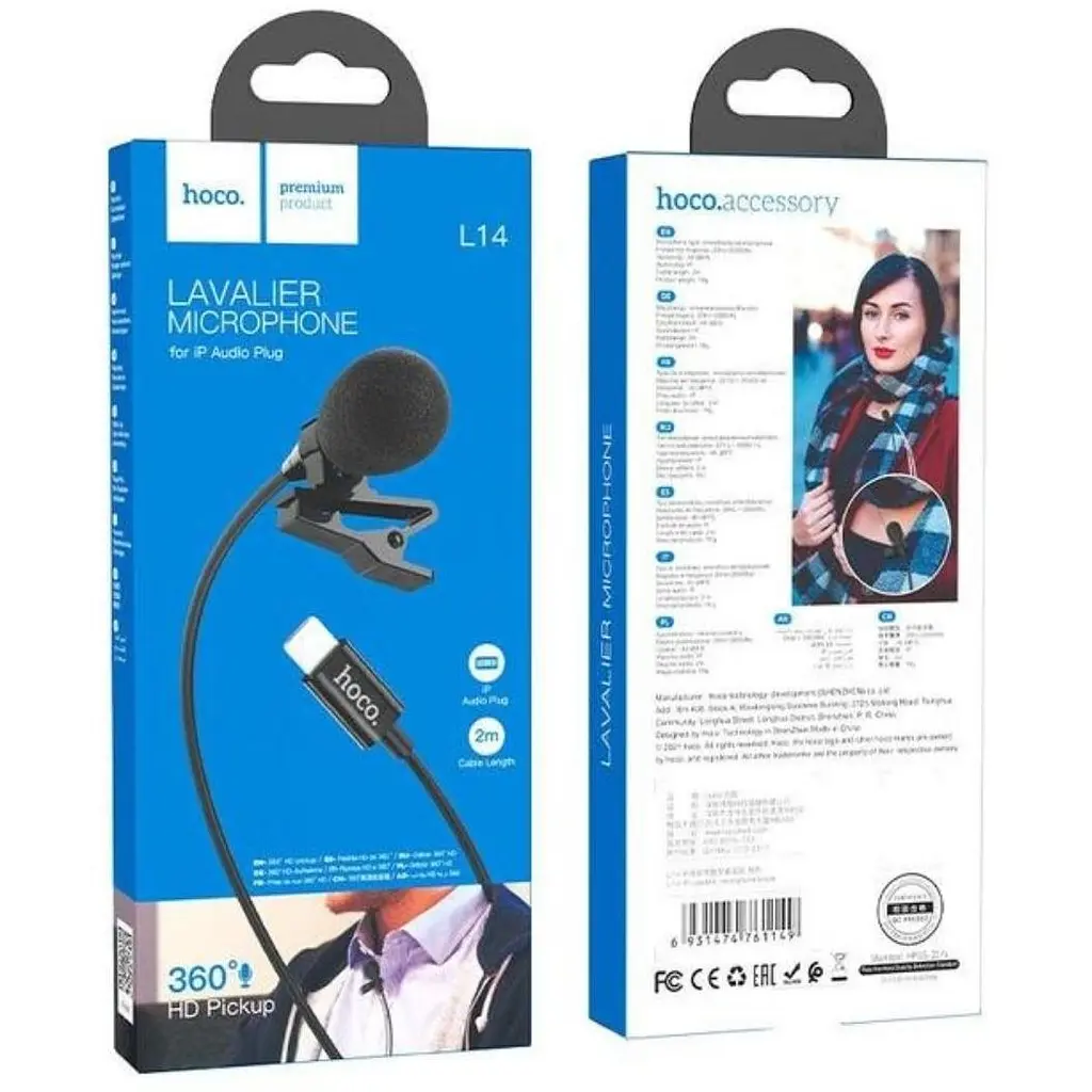 Микрофон XPRO L14 Lightning беспроводной черный (MAW-44262_563) - фото 3