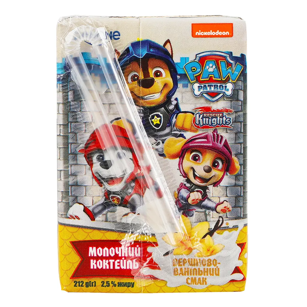 Коктейль молочный Danone Paw Patrol Сливочно-ванильный 2.5% жира 212 г - фото 4