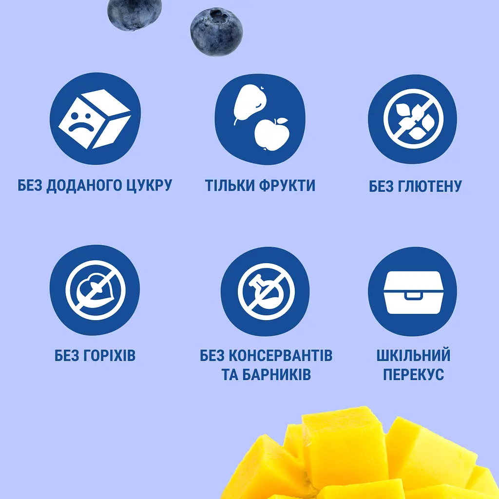 Набір натуральних фруктових снеків Bob Snail Мультифрукт та Яблуко-Чорниця 160 г - фото 3