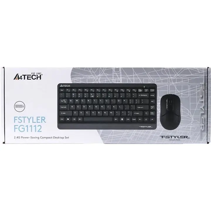 Клавиатура и мышь A4Tech Fstyler FG1112 Black [71308] - фото 5