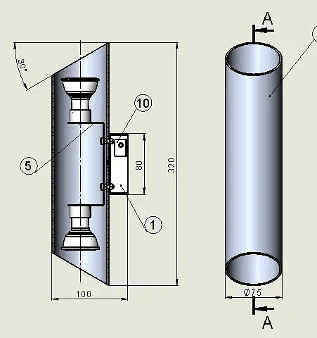 Настінне бра V2, PikArt арт. 5771 Срібний/чорний - фото 2