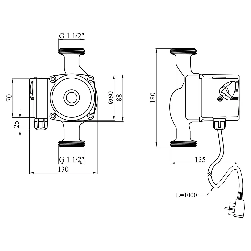 Циркуляційний насос Agua GPD 25/6-180 (CV035093)