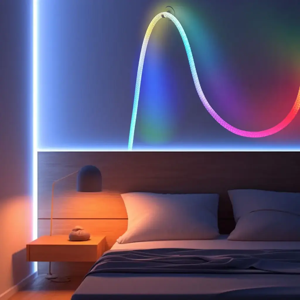 Неонова LED RGB стрічка 5 м із лускатим покриттям і керуванням через застосунок, пульт - фото 3