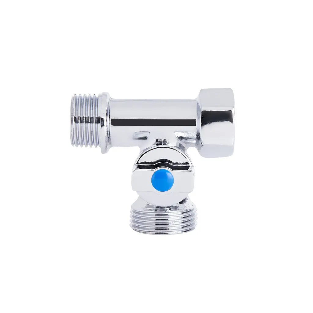Кран приладовий кульовий SD Plus 1/2"х3/4"х1/2" ЗЗВ SD186W152015 - фото 3