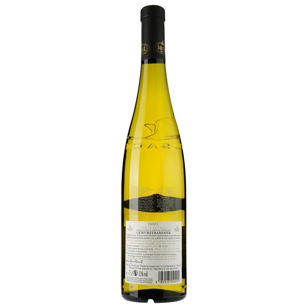 Вино Laugel Gewurztraminer, біле, напівсухе, 13%, 0,75 л - фото 2