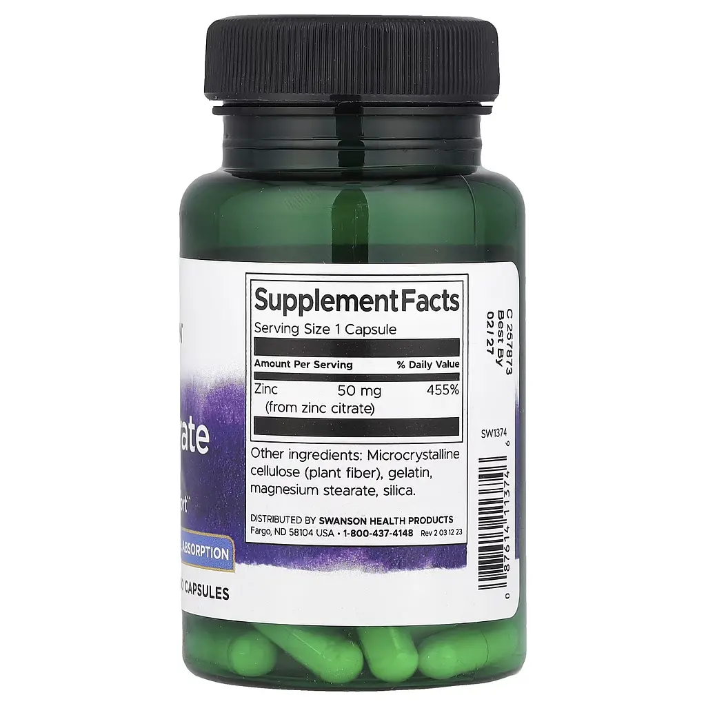 Цитрат Цинка Zinc Citrate 30 мг - 60 капсул - фото 2