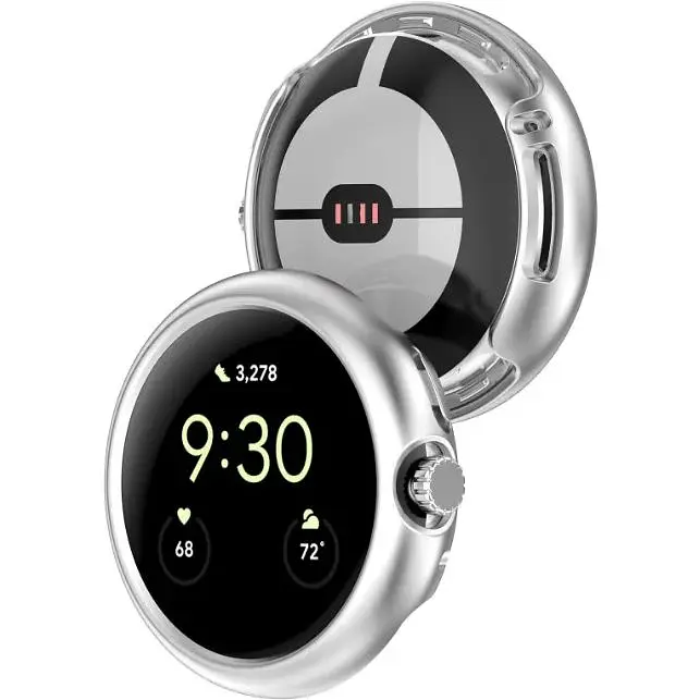Чехол-бампер DK Пластик Vinyl для Google Pixel Watch 1 / 2 (silver) - фото 2