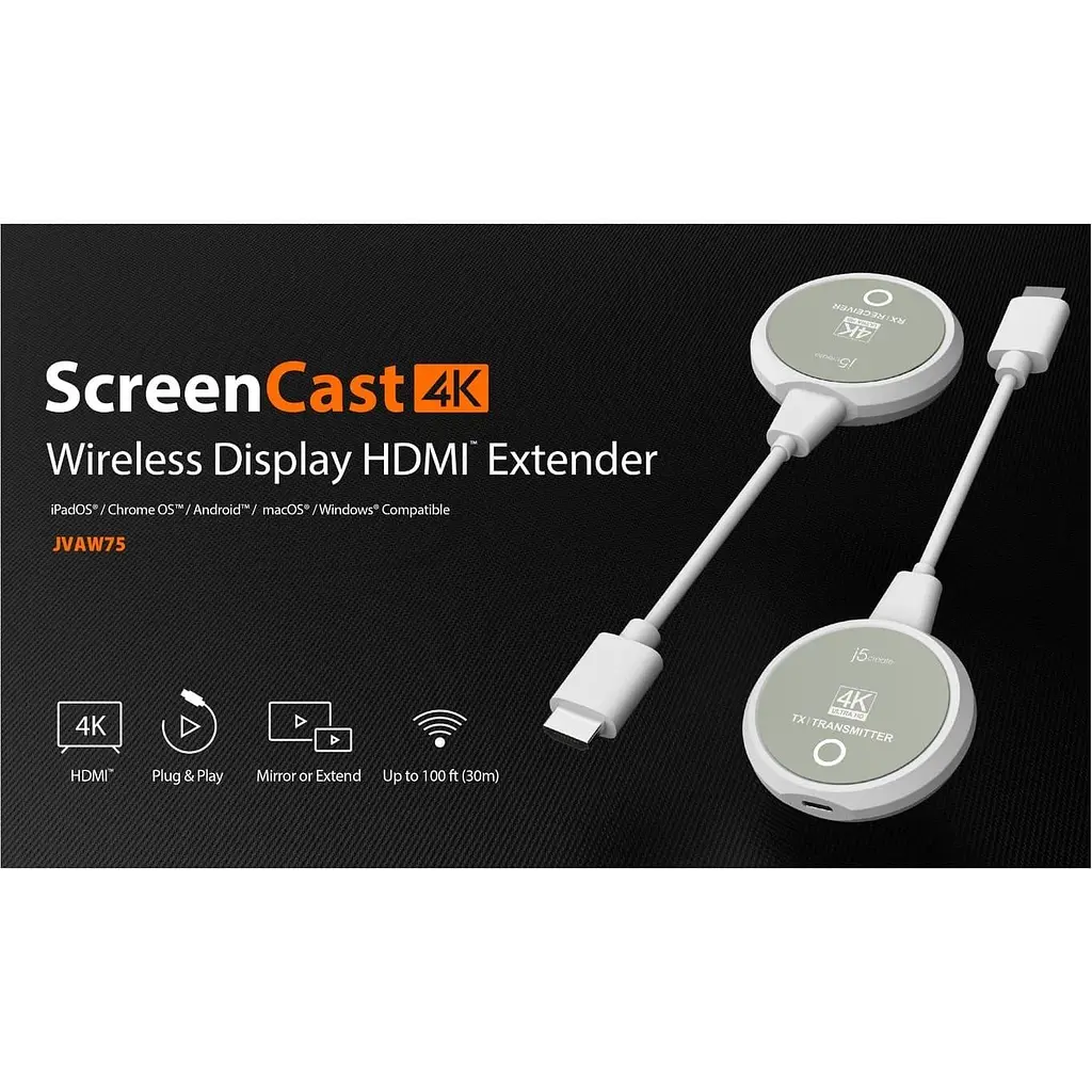 Беспроводное устройство ScreenCast J5create JVAW75-N HDMI на HDMI, до 30 м - фото 4