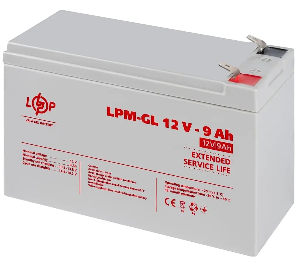 Акумуляторна батарея для ДБЖ LogicPower GEL 12 V / 9 А*ч (6563) - фото 2