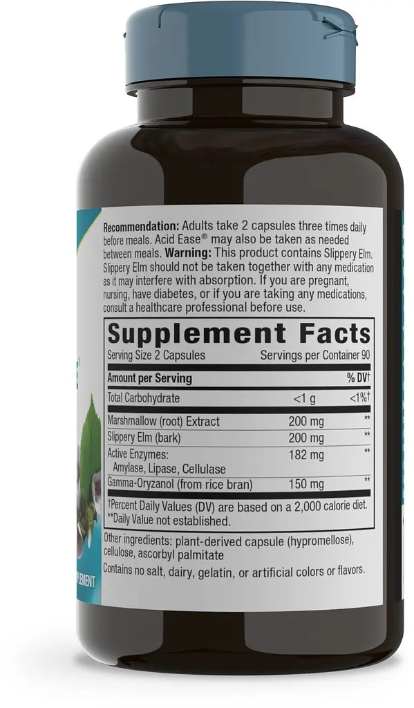 Формула травлення Acid Ease Digestion Formula Nature's Way 180 веганських капсул - фото 2