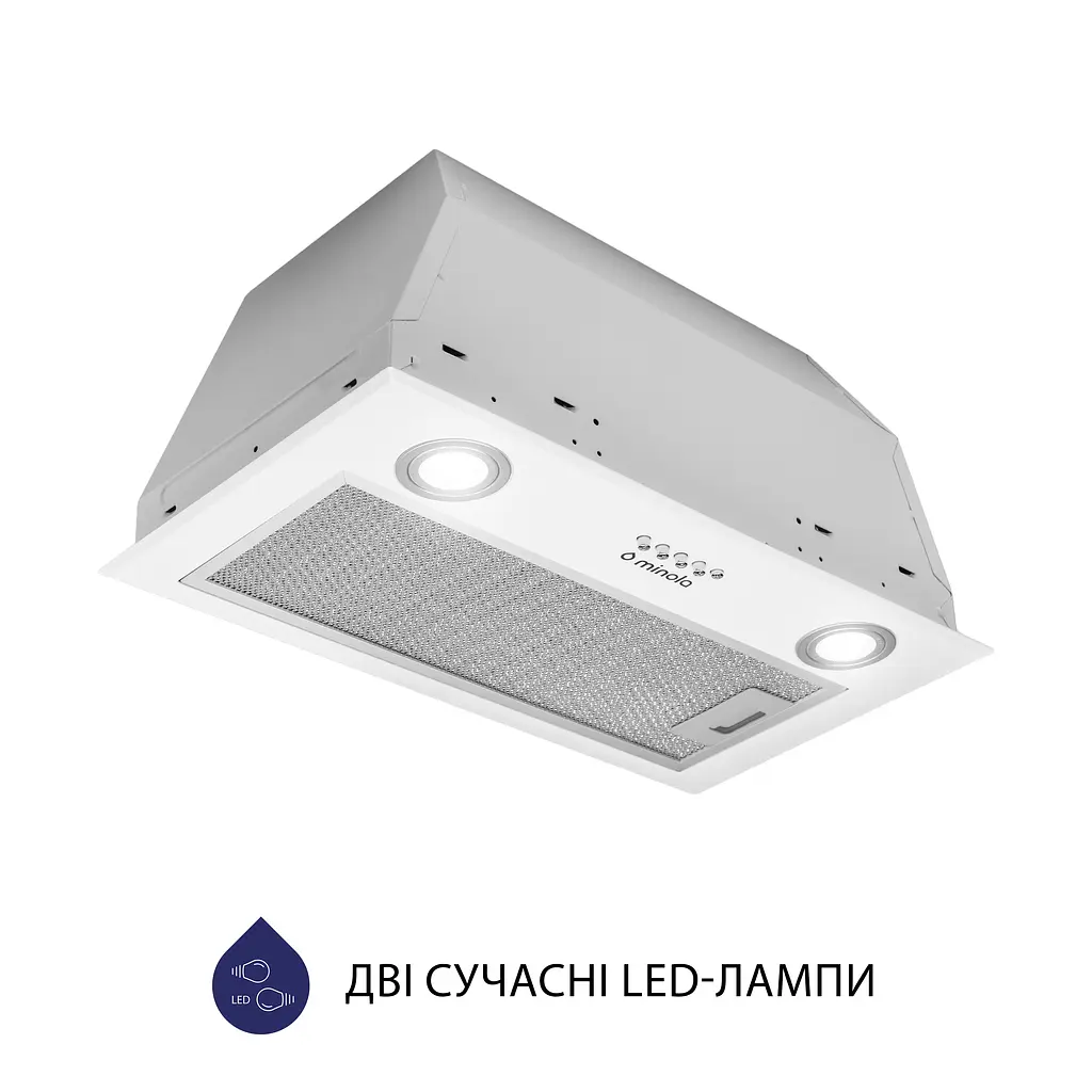 Витяжка повновбудована MINOLA HBI 5722 WH 1200 LED - фото 3
