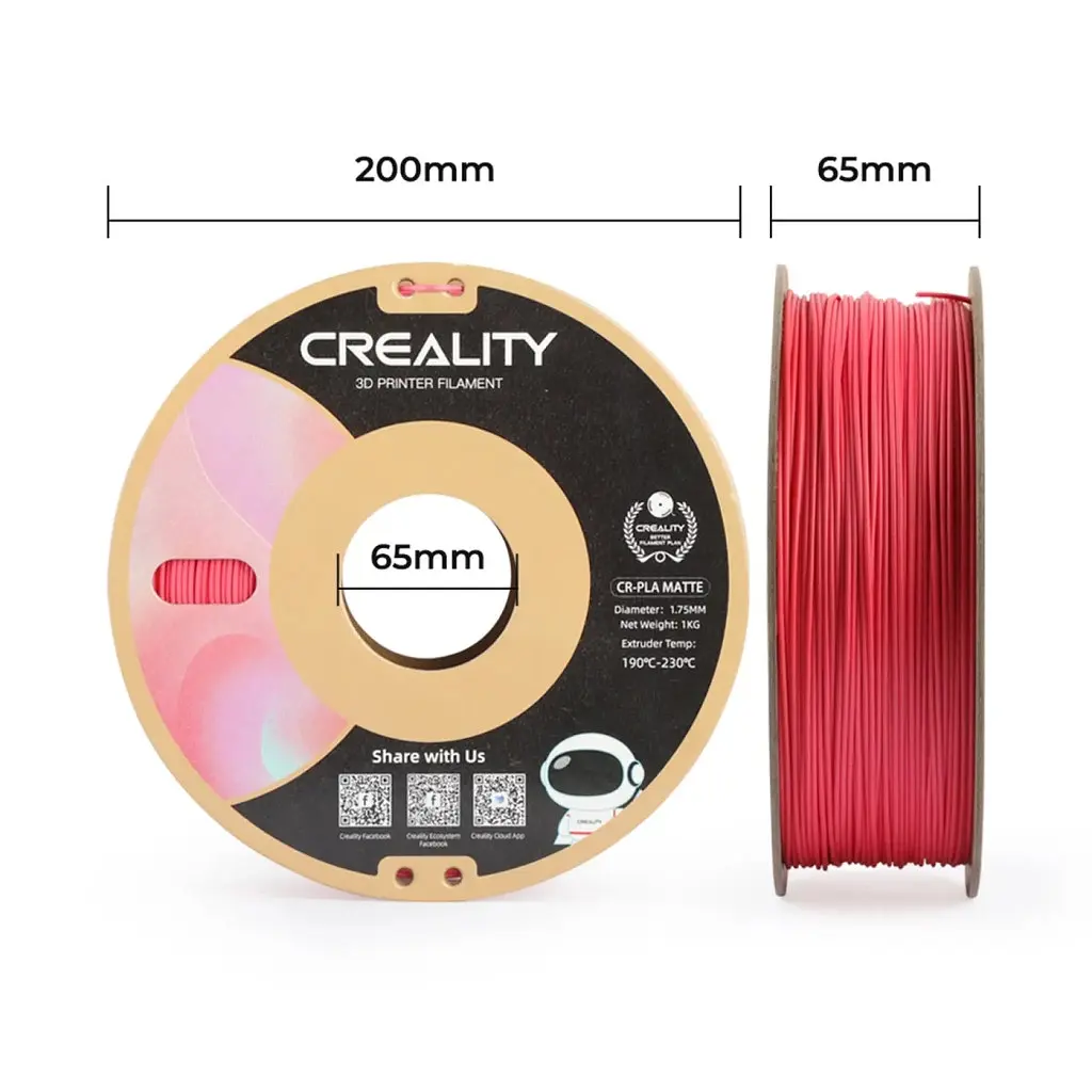 Пластик для 3D-принтера Creality PLA matte 1кг, 1.75мм, red strawberry (3301010300) - фото 6