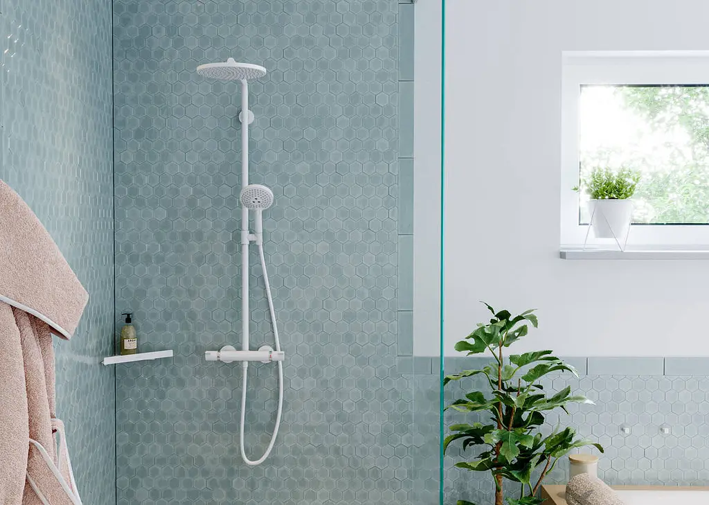 Душова система з термостатом Hansgrohe Croma Select S Showerpipe 280 1jet EcoSmart BR brushed bronze 26891140 - фото 3