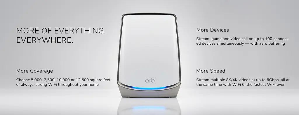 NETGEAR Система WiFi-Mesh Orbi RBK852 AX6000, 2мод, білий - фото 6