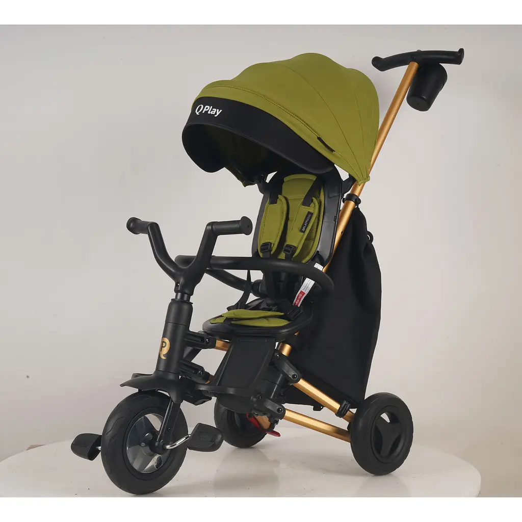Велосипед складаний триколісний дитячий Qplay Nova+ Rubber Gold Mat (S700-13Nova+RubberGreenGo) - фото 6