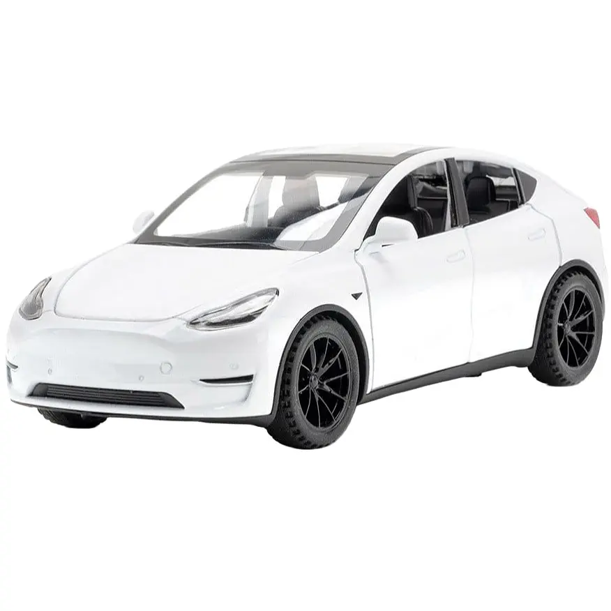 Колекційна металева модель електромобіля АвтоЕксперт Tesla Model Y з інерцією, світлом та звуком 1:32