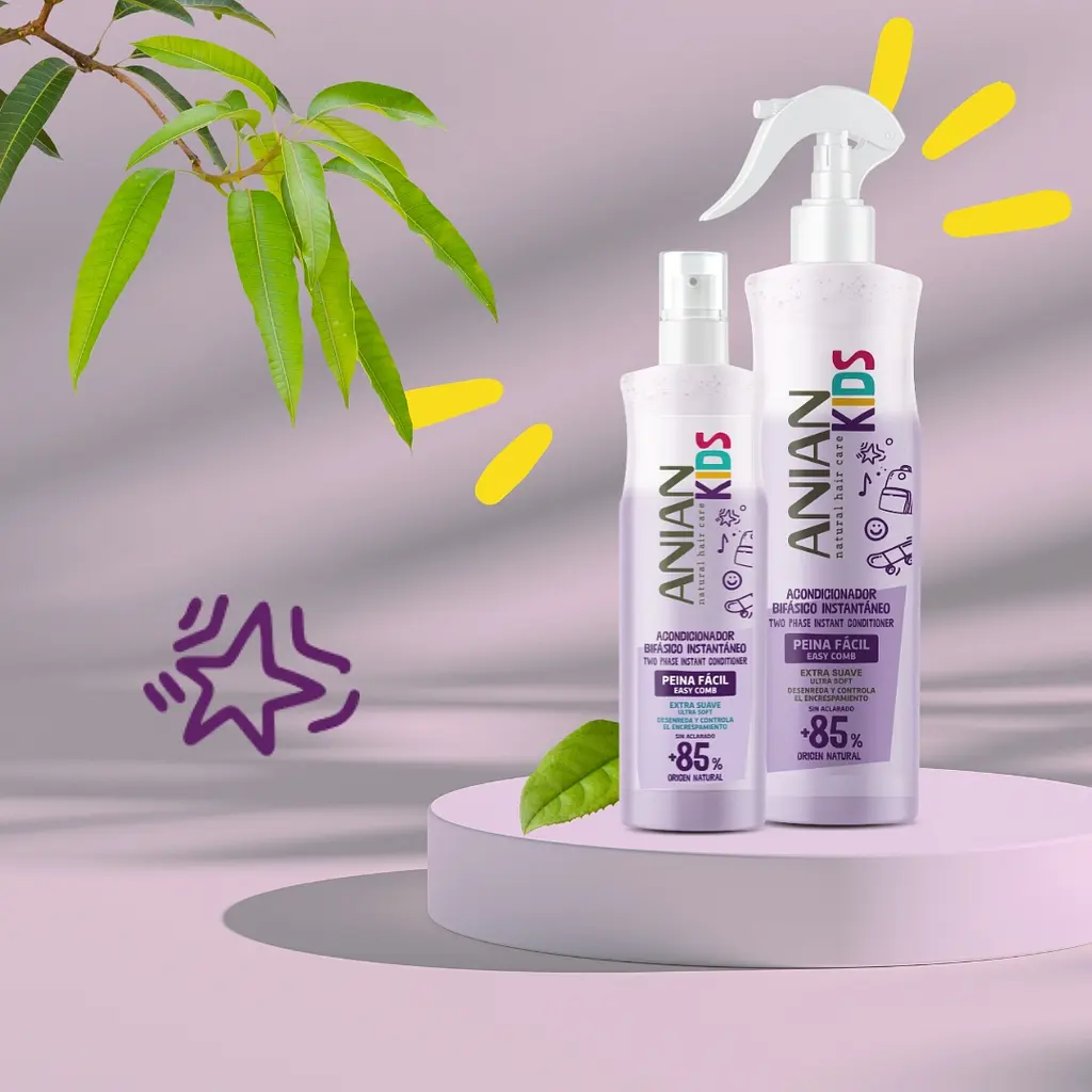 Двофазний дитячий кондиціонер Anian Easy Combing для розплутування волосся 400 мл - фото 3