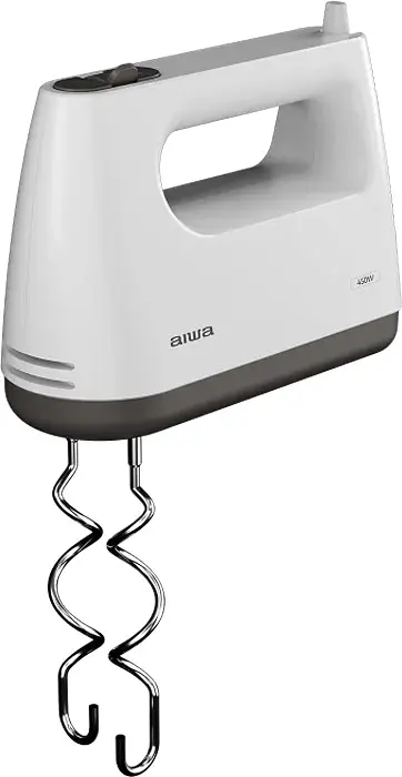 Міксер AIWA TeSaberu AHX-600 ручний 450Вт/ 5 швидк./ TURBO/ білий - фото 2