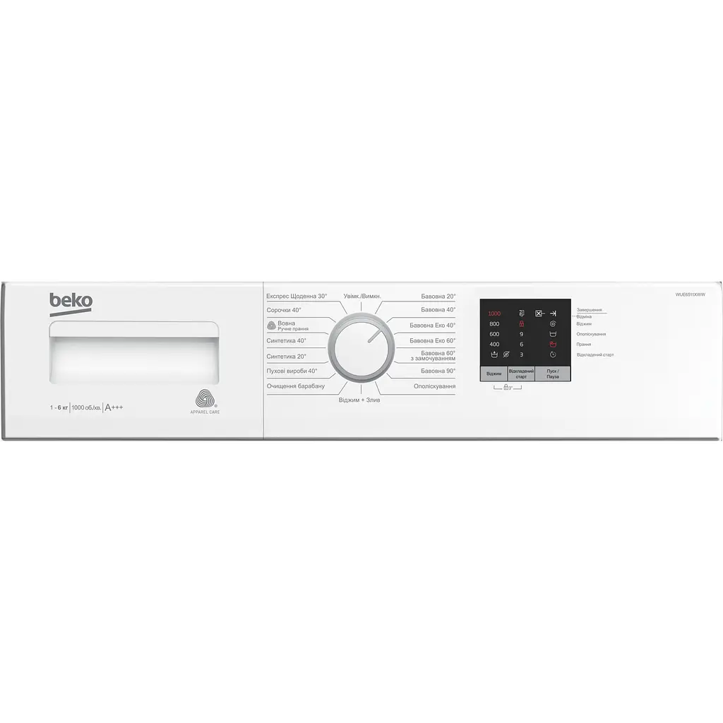 Пральна машина Beko WUE6511XWW автоматична - фото 5