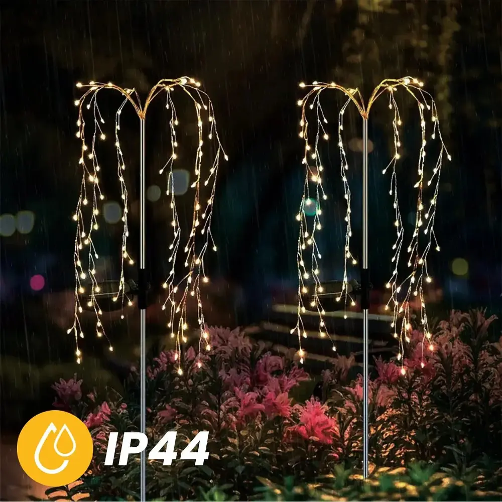 Сонячна лампа декоративне дерево, ефект водоспаду, Lumiled Adonis - фото 7
