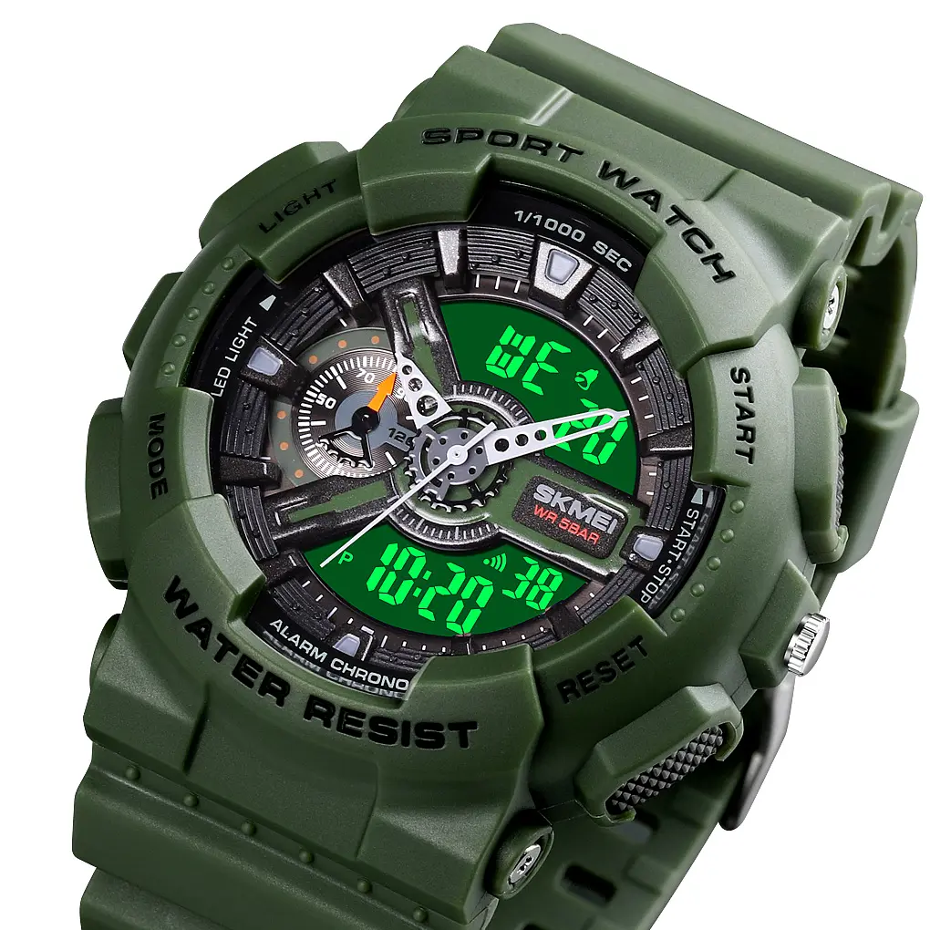 Чоловічий наручний годинник 1688AG Army Green. Skmei acs0030626 - фото 3