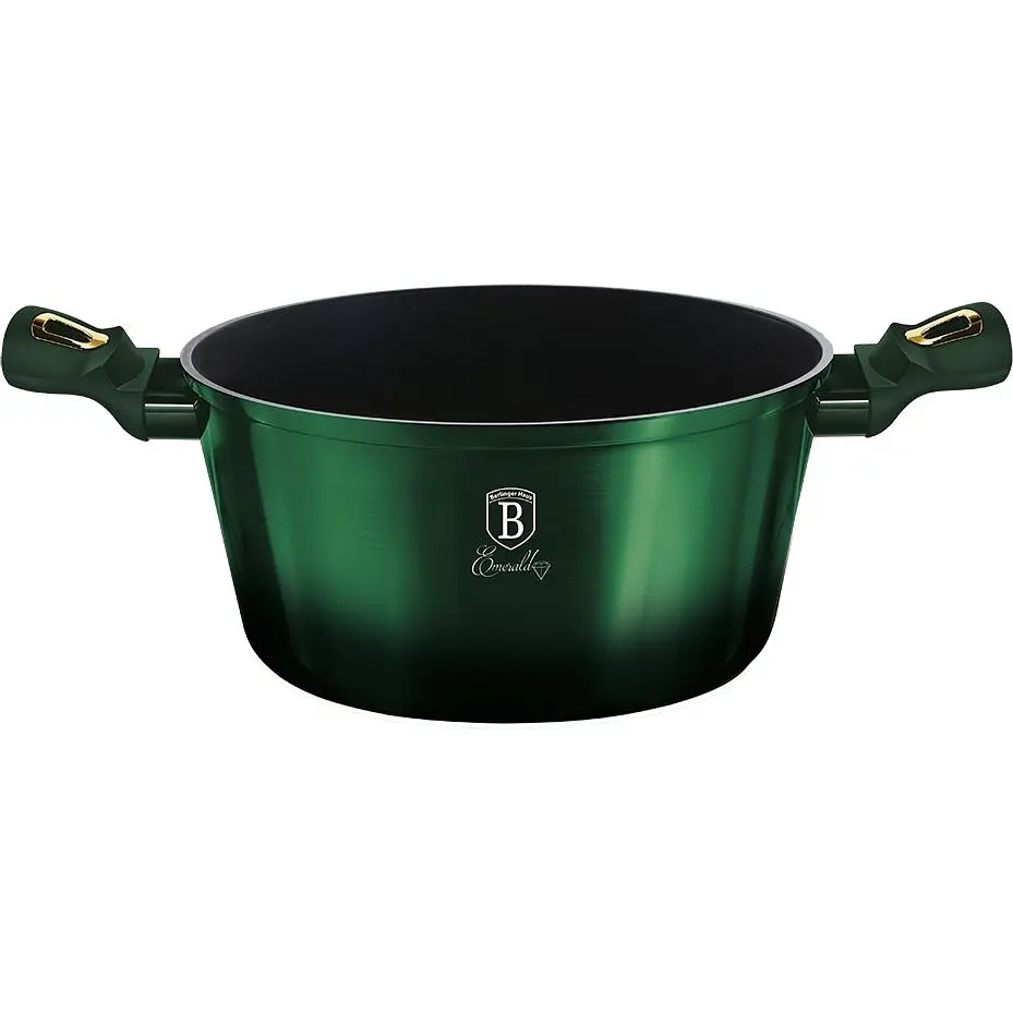 Кастрюля с крышкой Berlinger Haus Emerald Collection 6.1 л изумрудная (BH 6059) - фото 2